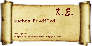 Kuchta Edvárd névjegykártya